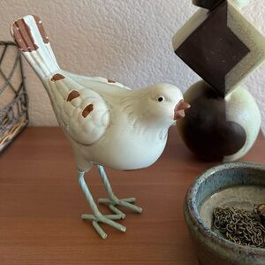 Decorative Ceramic and Metal Bird